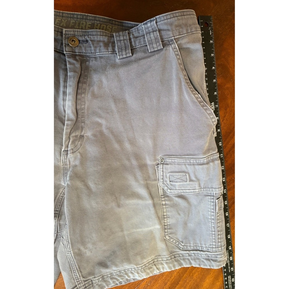 Duluth Trading Company Mens Size 38 Gray Flex Fire Hose Cargo Shorts Relaxed Fit - Picture 11 of 13